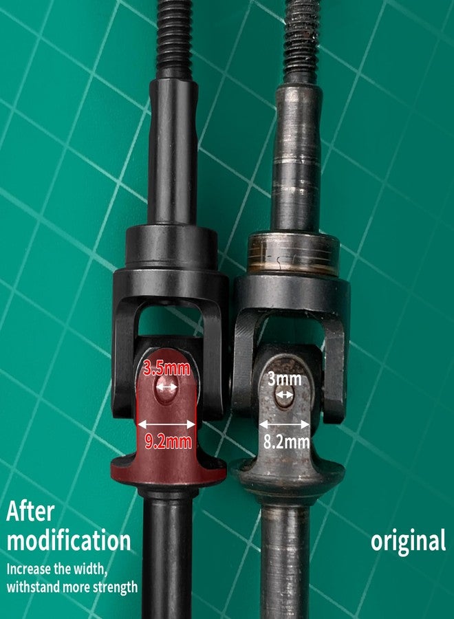 أعمدة دفع أمامية أو خلفية من الفولاذ الصلب من مورفوم، متوافقة مع سيارة الزحف Axial SCX6 AXI05000 1/6 RC، قطعة ترقية (عمود دفع المحور الأمامي) - Image 3